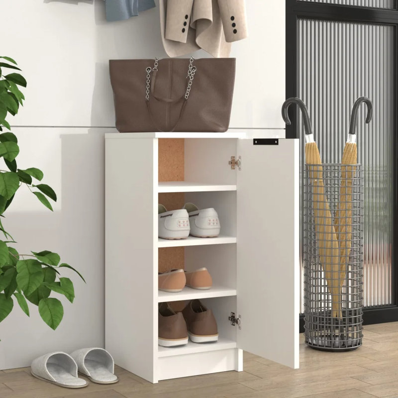 4 Pair Shoe Storage, White