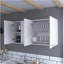 Armoire de cuisine Durham, quatre portes, finition blanche