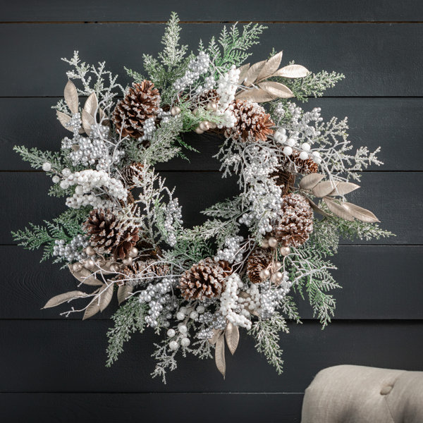 25'' Faux Berry Polyethylene Plastic Wreath & Reviews | Birch Lane