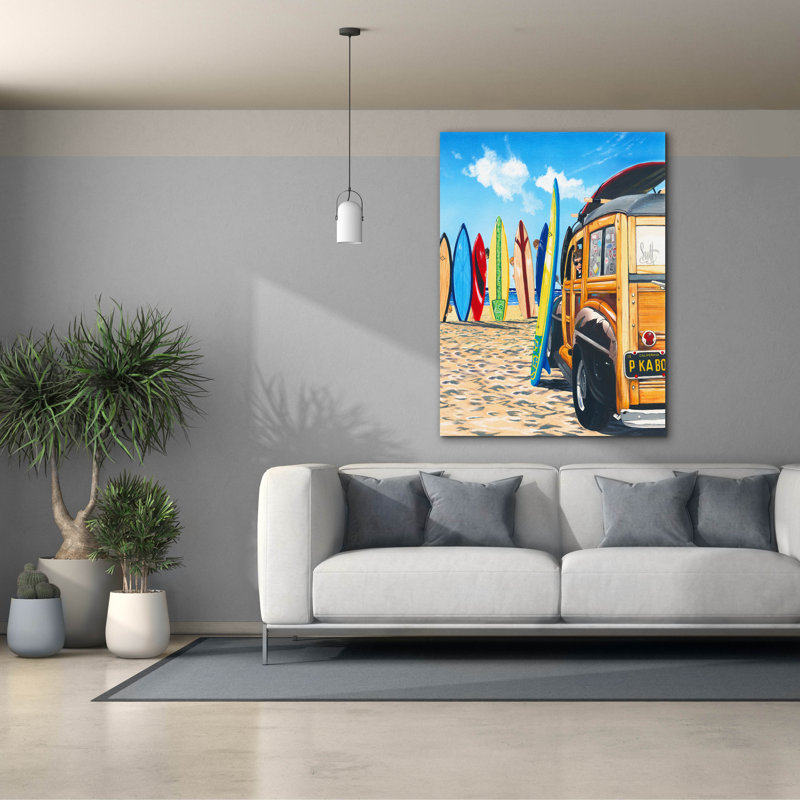 «Beach Cruiser Kids» par Scott Westmoreland, art mural sur toile, H 54 po x l 40 po x P 1,5 po