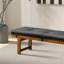 Banc Lucia en cuir synthétique noir