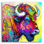 «The Profile Bison» par Dean Russo, art mural en verre acrylique-1513901150