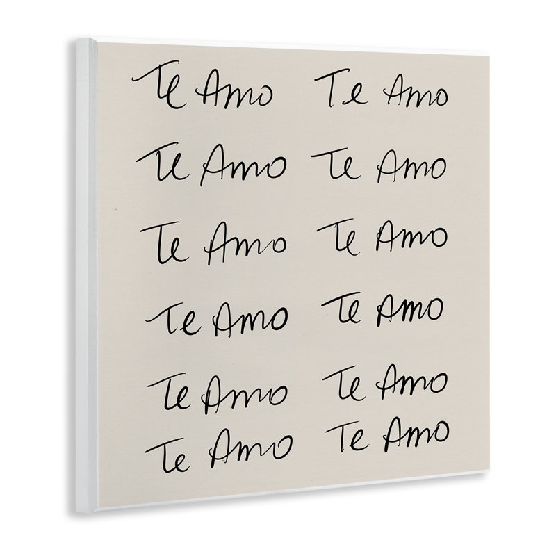 I Love You Repeated Wall Plaque Spanish Art, by SD Graphics Studio