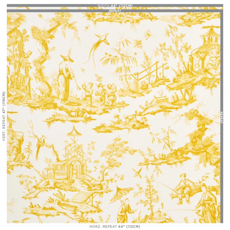 Shengyou Toile Fabric, Yellow