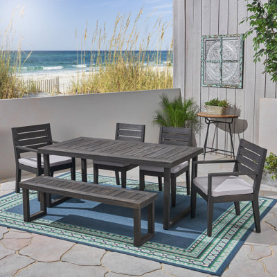 Rickie 6 Piece Dining Set with Cushions