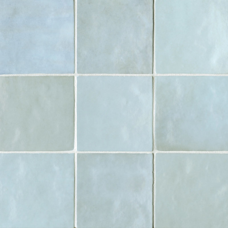 Cloe 5" x 5" Ceramic Tile, Baby Blue