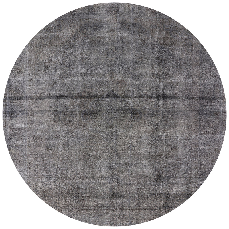 Tapis gris foncé Itchington, Rond 7 pi
