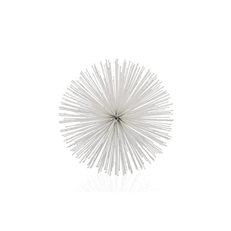 Grande sphère Erizo Spiked, H 10 po x l 10 po x P 10 po, Blanc