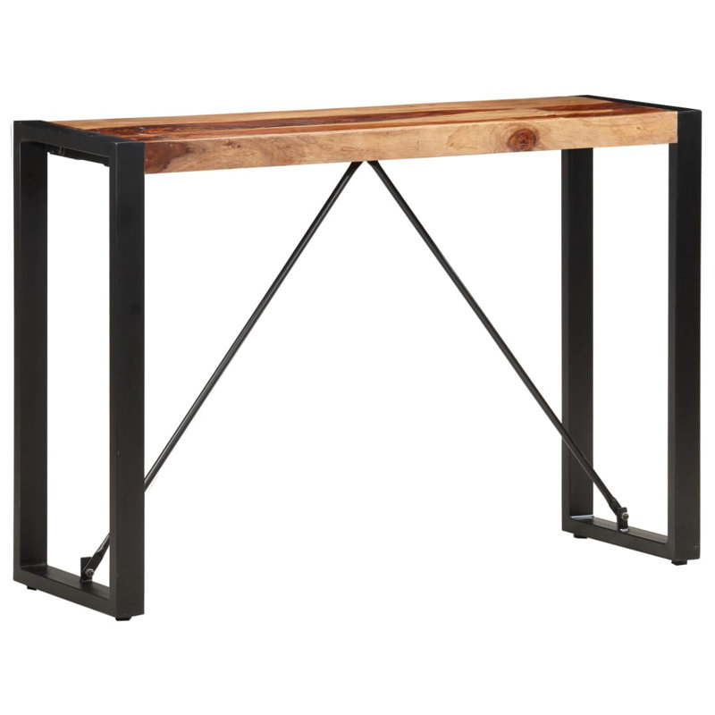 Console Table Entryway Table Narrow Hall Side Table Solid Wood Mango, Brown, 29.9" H x 43.3" W x 13.8" D