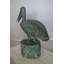 Grande statue de pélican en bronze à motif de fontaine d'extérieur - L 30 po x l 16 po