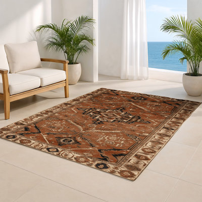 Tapis turc intérieur et extérieur brun