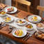 12 Pcs Ceramic Dinnerware Set, Plate And Bowls With Non Slip Base, White Stoneware With Specks, Dinner Plates, Dessert Plates And Bowls For 4 Person, Vertical Edge-108845078