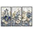 White And Blue Floral Abstract Tiles II - Flowers Wall Art Set-132062653-132062652