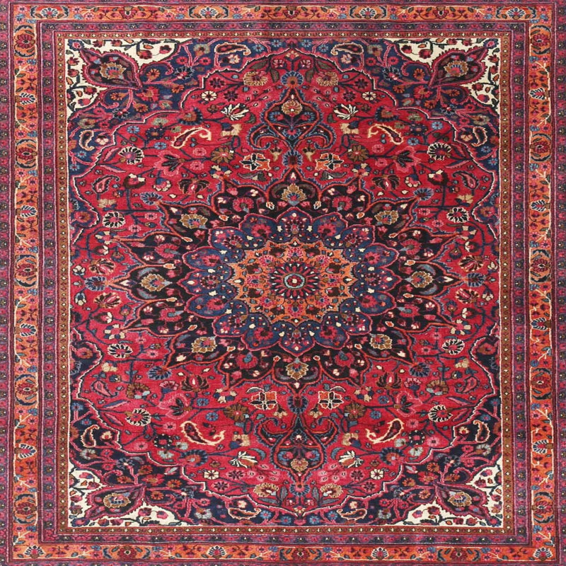 Clydine Oriental Indoor Rug, Square 7'
