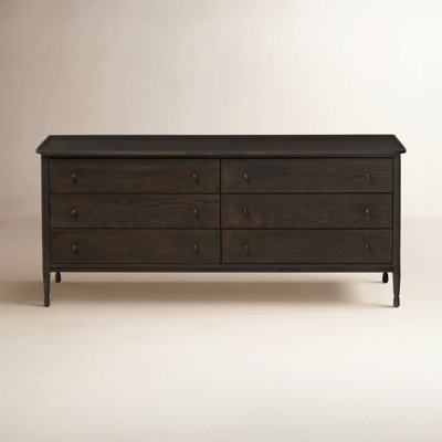 Franny 6 Drawer Dresser-Saddle Brown Veneer