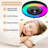 23" LED RGB Smart Ceiling Fan Light, Dimmable, App/Remote Control, Black & White