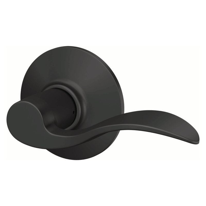 Accent Lever Hall and Closet Lock, Matte Black
