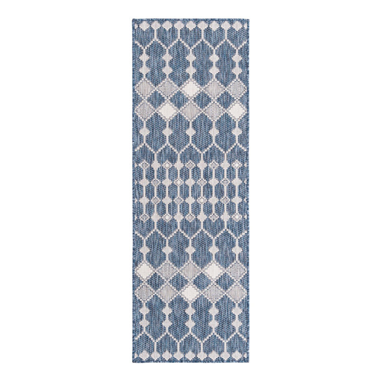 Blue Traliccio Indoor/Outdoor Trellis Rug