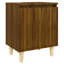 Spalding Bed Cabinet with Solid Wood Legs 40x30x50 cm-891934762