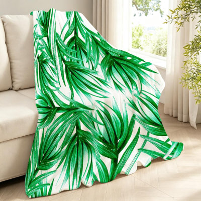 Jeté transparent en flanelle molletonnée ultra douce, impression d'un seul côté sans couture au crayon