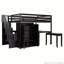 Bureau et garde-robe - Lit mezzanine multifonctionnel peu encombrant-108933551-108933549