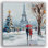 «Winter Romance in Paris», art mural sur toile tendue