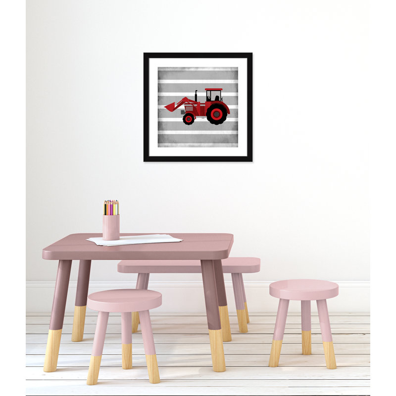 en adhésif rouge 3 pi, Encadré plat noir, H 22,5 po x l 22,5 po x P 0,6 po