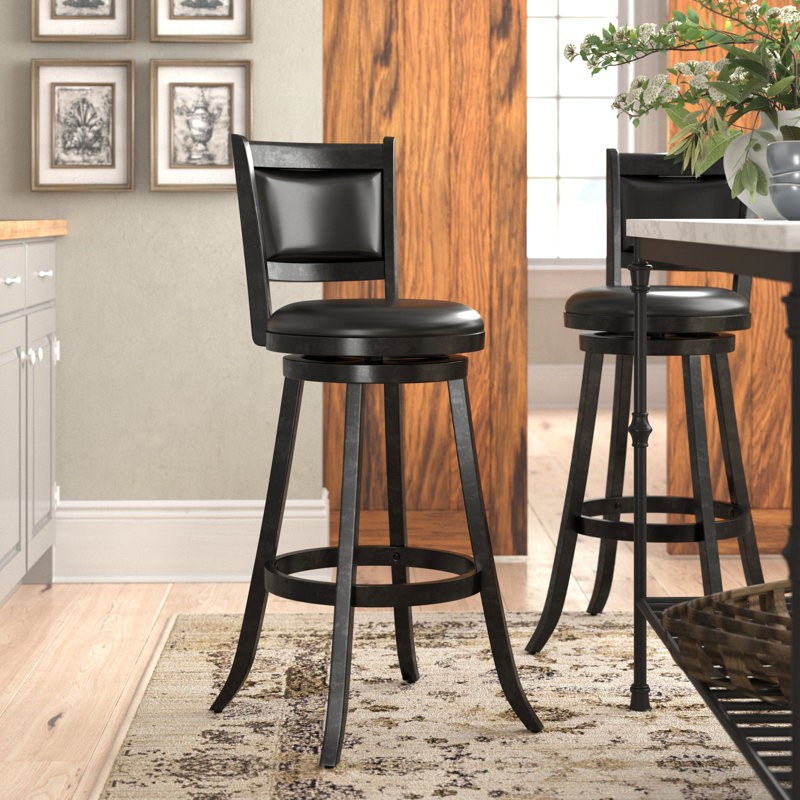 Swivel Counter Height Saleh Solid Wood Bar Counter Stool Williston