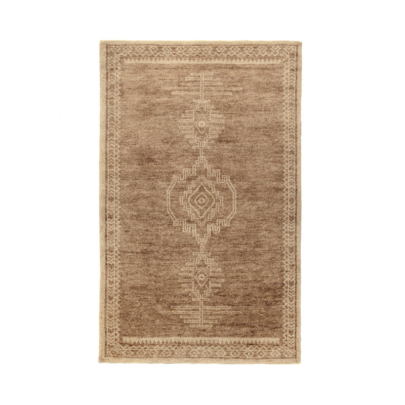 Cairo Handknotted Wool Blend Accent Rug, Rectangle 8' x 10'
