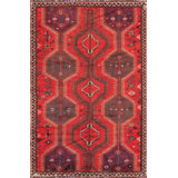 Vintage One-of-a-Kind Rectangle 4'11" X 7'7" Hand Knotted Area Rug