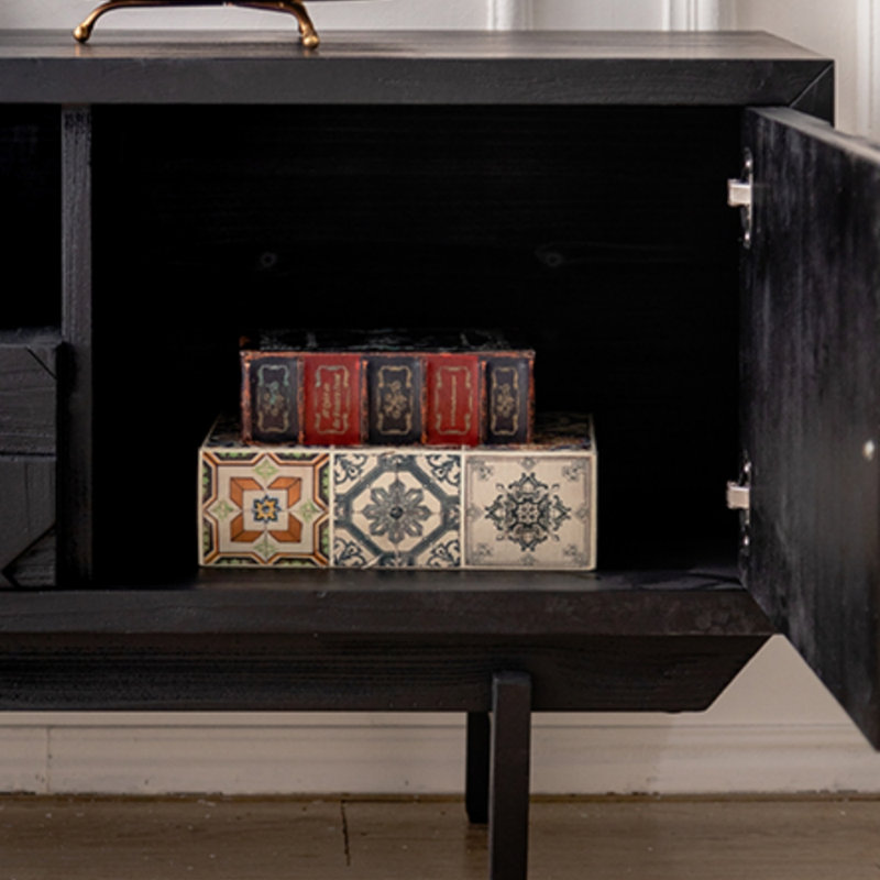 Buffet Black Vintage Home, H 23,62 po x l 55,12 po x P 14,96 po