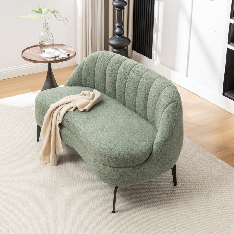 Bula 50'' Upholstered Loveseat, Green