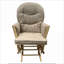 Fauteuil d'appoint oscillant en microfibre brun clair taupe avec repose-pieds Rehan, siège confortable pour adultes Rehan