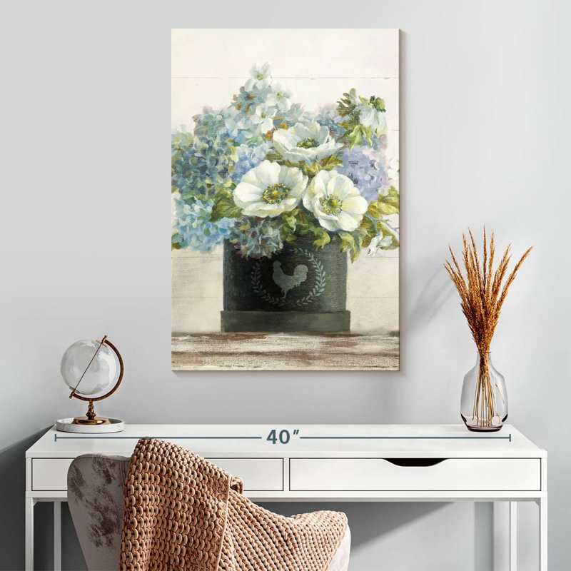 Harnek Anemones In Hatbox, 30" H x 20" W