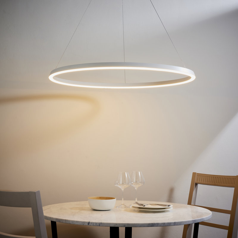 Maryam 1 - Light Geometric LED Pendant, White