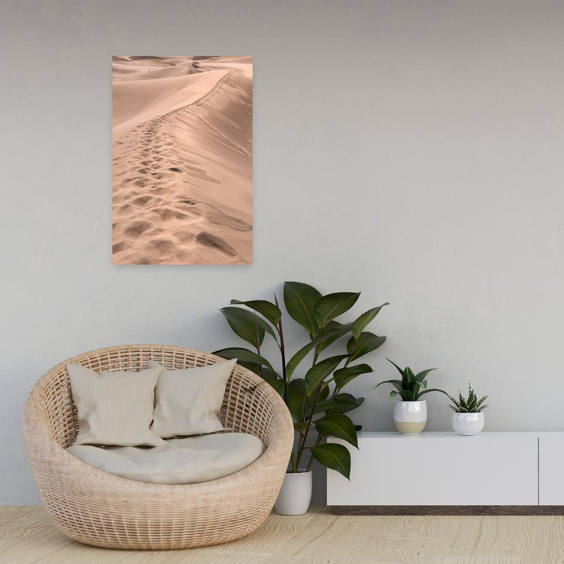 «Desert's Footprints Abstract Contemporary Landscape Art», H 24 po x l 16 po