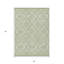 Tapis intérieur / extérieur 5 pi x 8 pi vert et ivoire avec médaillon lavable