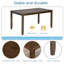 Table de salle à manger en bois, table de cuisine pour petits espaces, table de salle à manger pour 4 personnes