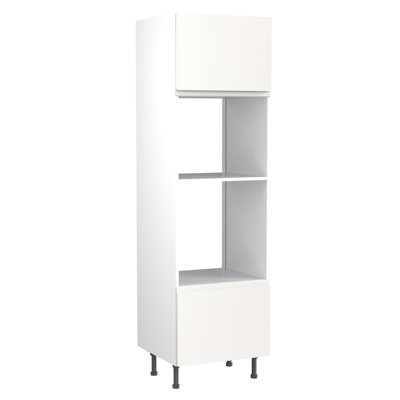 KitchenKit Flatpack J Pull Matt Tall Unit Oven & Microwave