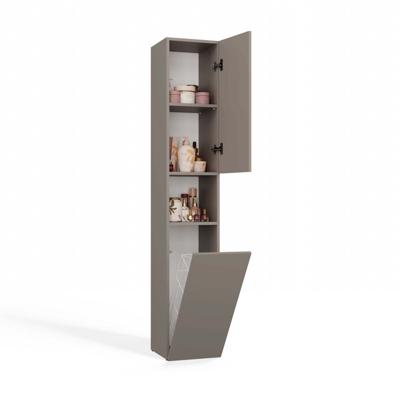 Robertina Freestanding Linen Cabinet, Grey