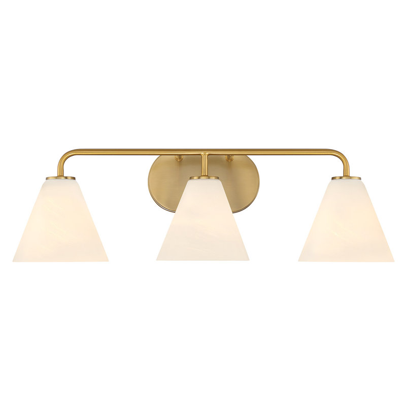  Luminaire de meuble-lavabo de salle de bain 3 lumières Blair, Laiton, Trois lumières