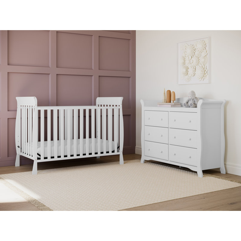 Avalon 6 Drawer Double Dresser, White