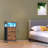 Multifunctional Bedside Table With Charging Station, LED Lights & Storage-449829231