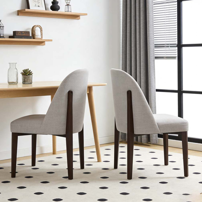Ensemble de chaises de salle à manger en bois, Gris