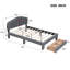 Structure de lit plateforme tapissier Teddy
