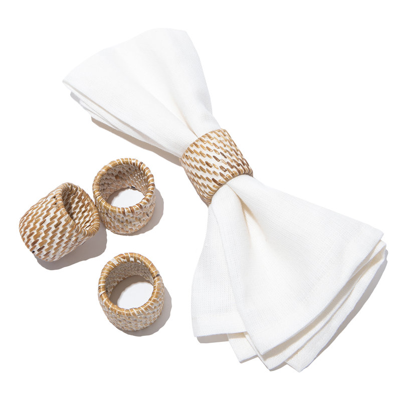 Everyday 1.6" Napkin Rings, White Wash