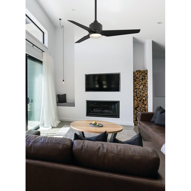 TriAire Custom Indoor/Outdoor Ceiling Fan DC Motor- Black, Black