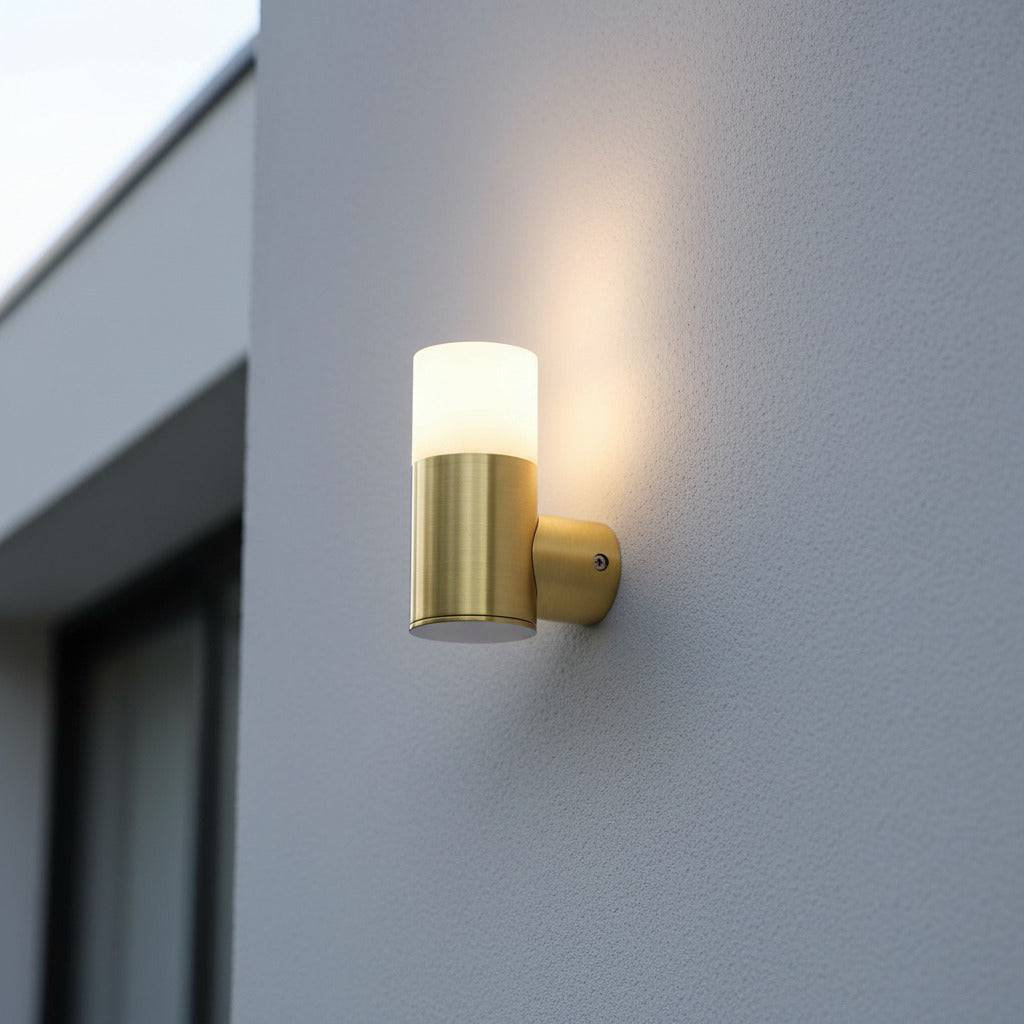 UltraBeam Brass 3 Watt Exterior LED Wall Light - IP65 Rated - 300 Lumens