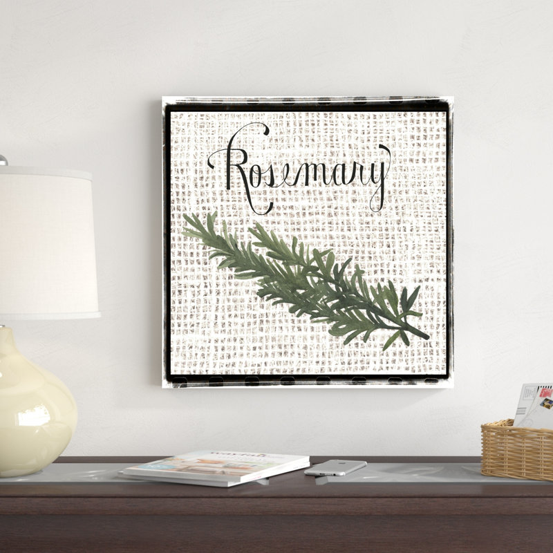 Herbes en toile de jute I, H 20 po x l 20 po x P 1,25 po