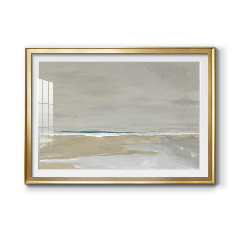 Oregon Coast " Oregon Coast ", Gold Framed Paper, 22.5" H x 30.5" W x 1" D, White